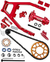 hopsupRC Upgrades Parts for Losi 1/4 Promoto-MX Motorcycle RTR FXR,Manganese Steel Roller Chain&Rear Swing Arm& Rear Hub Chain Sprocket Gears&Rear Wheel Hub Hex&Knuckle&Pull Rod