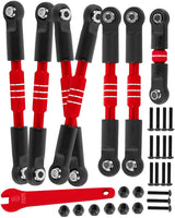 hopsupRC RC Upgrades Part for 1/10 traxxas Slash/Rustler/Stampede/Bandit VXL 4WD 4X4,Adjustable Turnbuckles Camber Links Toe Link .Alloy Front&Rear Link Set