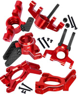 hopsupRC Upgrades Parts for Arrma 1/10 4x4 Kraton/Outcast 4S BLX,1/8 Mojave 4X4 4S BLX,Aluminum Front Steering Block Knuckles & C-Hubs Caster Blocks & Rear Hubs