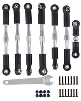 hopsupRC Adjustable Turnbuckles Upgrades Part for Traxxas 1/10 Slash/Rustler/Stampede/Bandit VXL 4WD, Adjustable Turnbuckles Camber Links Toe Link