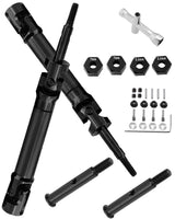 hopsupRC Stainless Steel Rear Drive Shaft CVD & Front Axles Upgrades Part for Traxxas 1/10 Slash 2WD VXL/Rustler 2WD VXL/Stampede 2WD VXL/Hoss 2WD VXL