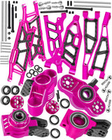 hopsupRC Upgrades for Arrma 1/8 Kraton/Notorious/Outcast 6S BLX,1/7 Big Rock 6S BLX,Aluminum Front Rear Suspension Arms & Front Steering Block Knuckles & C-Hubs Caster Blocks & Rear Hubs Hops Up