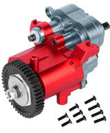 hopsupRC Aluminum Metal Gearbox Transmission Case Upgrades Part for Traxxas 1/10 TRX4 T4 RC Crawler Car,2 Speed Gearbox Case Hops Up