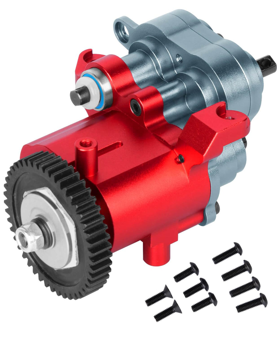 hopsupRC Aluminum Metal Gearbox Transmission Case Upgrades Part for Traxxas 1/10 TRX4 T4 RC Crawler Car,2 Speed Gearbox Case Hops Up