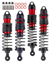 hopsupRC Full Aluminum Big Bore RC Shocks Absorber Damper Upgrades Part for Traxxas 1/10 Slash/Stampede/Rustler/Bandit VXL 4X4 2WD,Front Rear Assembled Full Metal Shocks