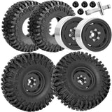 hopsupRC (4PCS) Aluminum 1.9 Beadlock Wheel Rims Heavy Duty for Axial 1/10 SCX10 SCX10 II SCX10 III TRX4 D90 90046.Wheels Rim 1.9inch Beadlock Tires Wheel Hub Rim