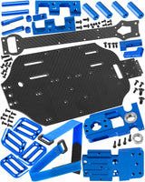 hopsupRC Upgrades Parts Carbon Chassis Armor Skid Plate for traxxas 1/10 Slash 4WD 4X4 VXL (TRA6808).RC Carbon Fibre Chassis Protect Armor Skid Plate Guard Hops Up