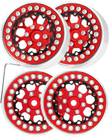 hopsupRC for 1/24 1/18 Axial Traxxas SCX24 TRX4M RC Crawler Car,1.3" Beadlock Tires Wheel Rim Aluminum RC Truck Tires Wheels Rims