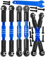 hopsupRC RC Adjustable Turnbuckles Camber Links Steering Links Upgrades Part for Arrma  1/8 Typhon 4WD 3S MEGA 550 BLX,1/10 Big Rock 4X4 V3 3S BLX RC Car,Tie Rod Set Link Linkage Rod Adjustable