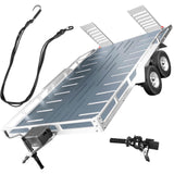 hopsupRC Alloy Trailer Kit with Elastic Kinetic Winch Strap  for 1/10 1/8 Traxxas Axial Crawler Cars SCX10 SCX10II SCX10III TRX4 TRX6 D90 Redcat Gen7 Gen8(Trailer Size:22.5IN*14.2IN)