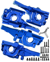 hopsupRC Aluminum Front Rear Bulkhead Gearbox Upgrades for Traxxas 1/16 Mini E-Revo Slash Summit RC Car,Alloy Front Rear Bulkhead Transmission