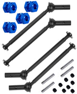 hopsupRC RC Drive Shaft CVD Upgrades Part for Arrma 1/8 Typhon 6s,1/7 Felony Limitless Roller Infraction 6s Blx,45# Steel Driveshaft Front Rear Axles & Aluminum Wheel Hex Hub Nuts