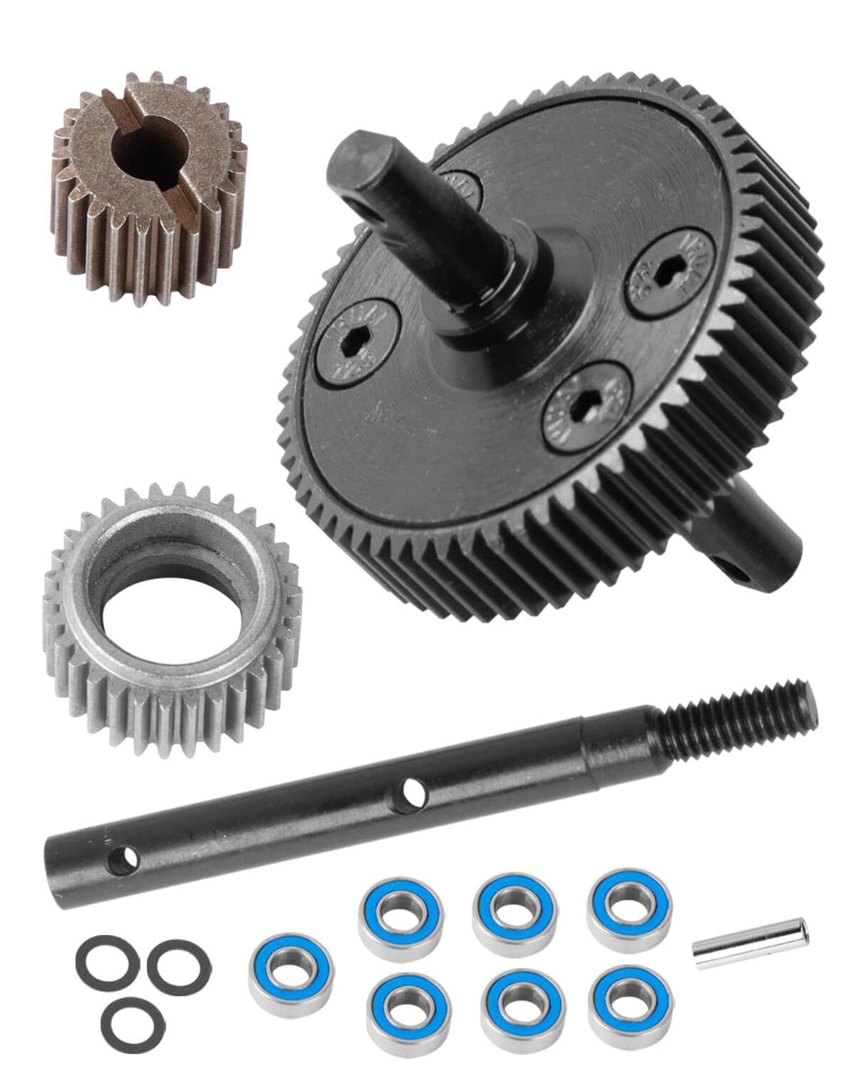 hopsupRC Upgrades Part for Traxxas 1/10 Slash 2WD(VXL),Rustler/Stampede/Bandit 2WD(VXL),Steel Transmission Gear for Gearbox Transmission Gear,Black