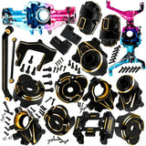 Hcespuos RC Upgrades Parts for 1/18 Redcat Ascent-18 RC Car,Front & Rear Portal Axles,Skid Plate,Outer Portal Housing,Brass Diff Cover,Servo Mount,Steering Knuckle,Links