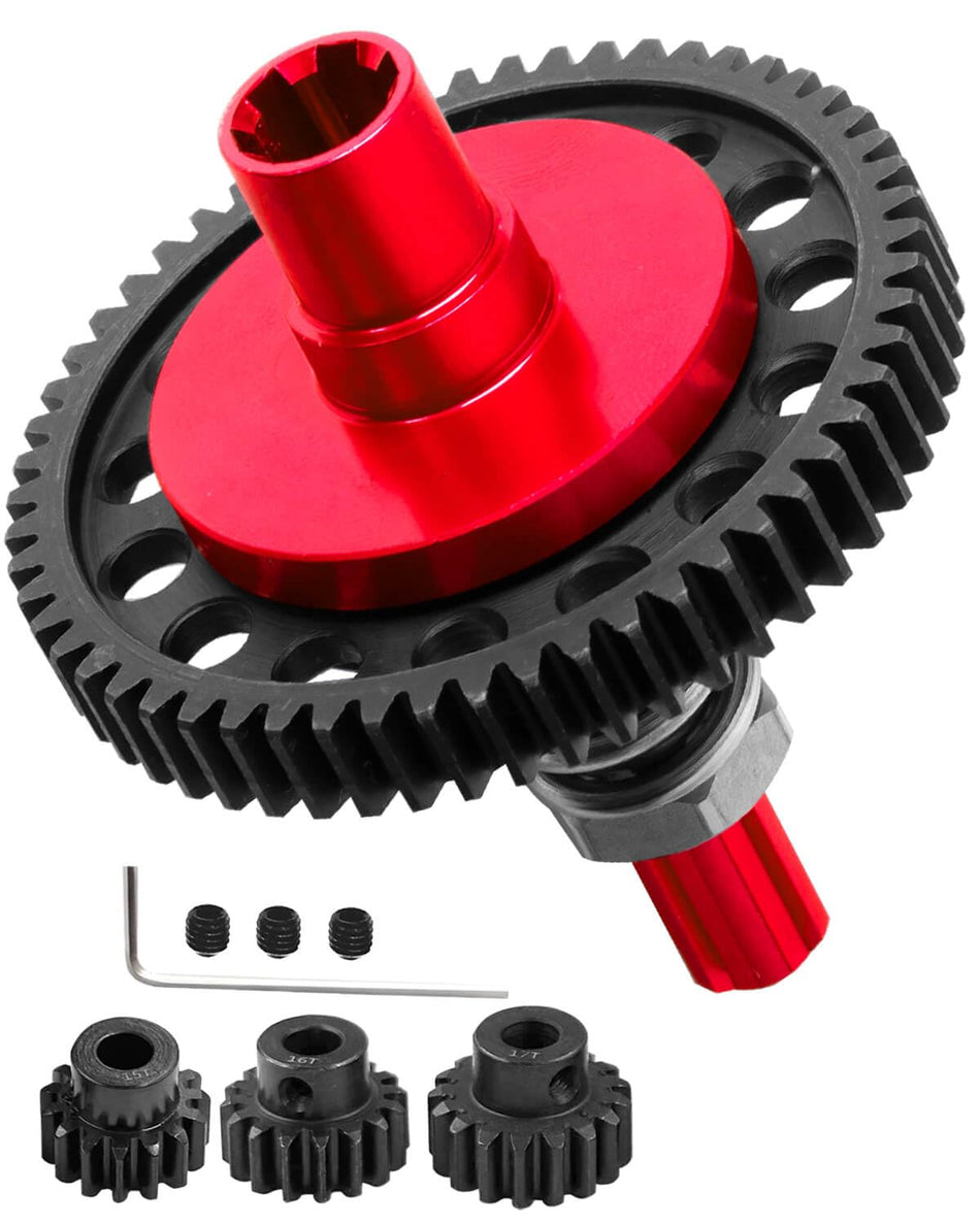 hopsupRC Upgrades for Arrma 1/10 4x4 Granite/Senton/Big Rock/Vorteks 3s & 550,Kraton/Outcast 4S,1/8 Typhon 3s7075 Metal Spur Gear Slipper Clutch 57T(32dp) with 3.175mm Pinion Gear Sets (15T/16T/17T)