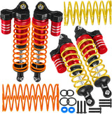 hopsupRC Upgrades Part Front Rear Assembled Full Metal Shocks Aluminum Big Bore RC Shocks Absorber Damper for 1/10 Traxxas Slash/Rustler/Stampede/Bandit 4X4 4WD 2WD(VXL)