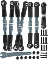 hopsupRC RC Upgrades Part for 1/10 traxxas Slash/Rustler/Stampede/Bandit VXL 4WD 4X4,Adjustable Turnbuckles Camber Links Toe Link .Alloy Front&Rear Link Set