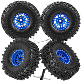 hopsupRC for SCX24 TRX4M 1/24 1/18 Traxxas Axial RC Crawler Car,Aluminum 1.0" Beadlock Wheel Tires Hub Rim 4PCS 1.0in Beadlock Heavy Duty Rim