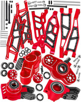 hopsupRC Upgrades for Arrma 1/8 Kraton/Notorious/Outcast 6S BLX,1/7 Big Rock 6S BLX,Aluminum Front Rear Suspension Arms & Front Steering Block Knuckles & C-Hubs Caster Blocks & Rear Hubs Hops Up