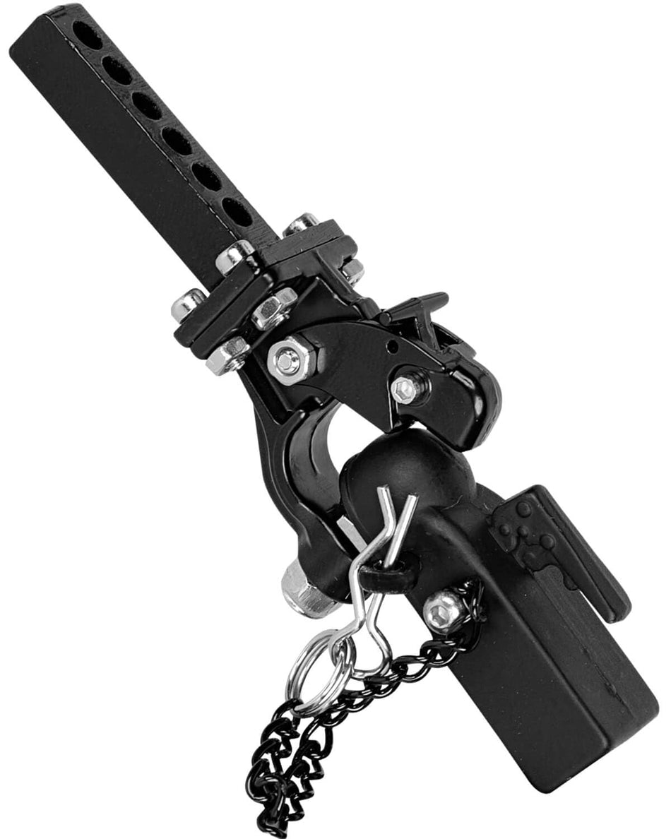 hopsupRC RC Accessories Tow Hook Drop Hitch Receiver for 1/10 Axial SCX10 90046,Traxxas TRX4 TRX6 D90 Redcat Gen7 Gen8,Tow Hitch Drop Hitch Receiver(Black)