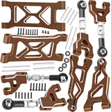 hopsupRC RC Suspension Arms Upgrades Parts for 1/16 ARRMA Mojave Grom 223S DSC 4X4 RTR,1/16 Mojave Grom 4X4 RTR,Aluminum Front Rear Suspension A Arms Set Hops Up,Replace ARA330839+ARA330840