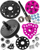 hopsupRC Upgrades Parts for Traxxas 1/10 Rustler/Slash/Stampede/Bandit 2WD(VXL) 48P&90T Spur Gear&Transmission Gear&Slipper Clutch&Slipper Rebuild Kit&Pressure Plate ,Pink