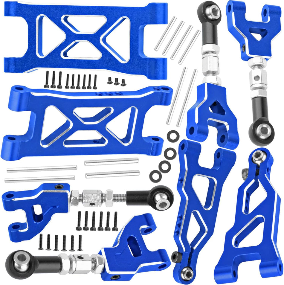 hopsupRC RC Suspension Arms Upgrades Parts for 1/16 ARRMA Mojave Grom 223S DSC 4X4 RTR,1/16 Mojave Grom 4X4 RTR,Aluminum Front Rear Suspension A Arms Set Hops Up,Replace ARA330839+ARA330840