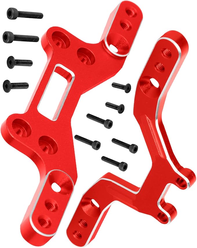 hopsupRC RC Front Rear Shock Tower Upgrade Parts for Arrma 1/14 Typhon GROM Mega 380 Brushed,1/14 Arrma Typhon GROM 223S DSC,Aluminum Front Rear Shock Tower Shock Mounts Set Hops Up.(2PCS)
