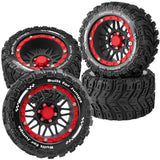 Hcespuos RC Truck Wheel Tires for 1/16 Traxxas SUMMIT E-REV GORGON GROM 4X4,1/16 Arrma MINI KRATON 3S,S C Y16101,M J X16207,H B X16889,Hard Plastic RC Truck Tires,RC Short Course Truck Tires and RC Wheels