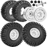 hopsupRC (4PCS) Aluminum 1.9 Beadlock Wheel Rims Heavy Duty for Axial 1/10 SCX10 SCX10 II SCX10 III TRX4 D90 90046.Wheels Rim 1.9inch Beadlock Tires Wheel Hub Rim