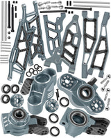 hopsupRC Upgrades for Arrma 1/8 Kraton/Notorious/Outcast 6S BLX,1/7 Big Rock 6S BLX,Aluminum Front Rear Suspension Arms & Front Steering Block Knuckles & C-Hubs Caster Blocks & Rear Hubs Hops Up