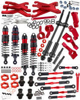 hopsupRC Upgrades Part for Traxxas 1/10 Stampede/Rustler 2WD,Drive Shaft CVD&RC Shocks&Adjustable Turnbuckles Camber Links&A Arm&Caster Block&Steering Blocks&Rear Stub Axle Carriers,Wheel Hex&Hex Hub