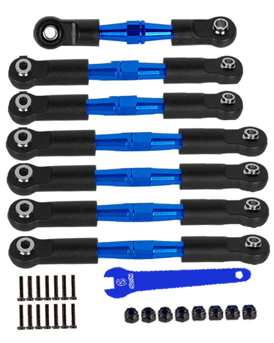 hopsupRC RC Adjustable Turnbuckles Upgrades Part for Traxxas 1/10 Slash/Rustler/Stampede/Bandit VXL 2WD, Adjustable Turnbuckles Camber Links Toe Link
