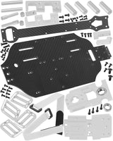 hopsupRC Upgrades Parts Carbon Chassis Armor Skid Plate for traxxas 1/10 Slash 4WD 4X4 VXL (TRA6808).RC Carbon Fibre Chassis Protect Armor Skid Plate Guard Hops Up