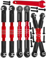 hopsupRC RC Adjustable Turnbuckles Camber Links Steering Links Upgrades Part for Arrma  1/8 Typhon 4WD 3S MEGA 550 BLX,1/10 Big Rock 4X4 V3 3S BLX RC Car,Tie Rod Set Link Linkage Rod Adjustable