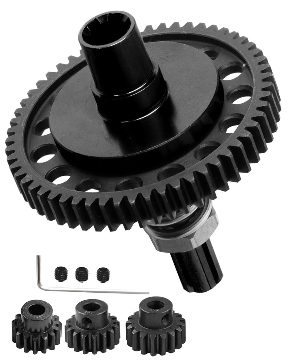 hopsupRC Upgrades for Arrma 1/10 4x4 Granite/Senton/Big Rock/Vorteks 3s & 550,Kraton/Outcast 4S,1/8 Typhon 3s7075 Metal Spur Gear Slipper Clutch 57T(32dp) with 3.175mm Pinion Gear Sets (15T/16T/17T)