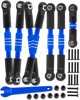 hopsupRC RC Upgrades Part for 1/10 traxxas Slash/Rustler/Stampede/Bandit VXL 4WD 4X4,Adjustable Turnbuckles Camber Links Toe Link .Alloy Front&Rear Link Set