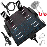 hopsupRC RC Trailer Kit with Elastic Kinetic Winch Strap for Axial 1/10 RC Crawler SCX10 TRX6 Red cat GEN8 TRX4,Iron Aluminum Trailer
