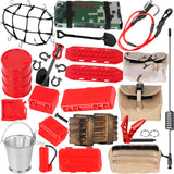 hopsupRC for Traxxas Axial 1/18 1/24 TRX4M K10 SCX24 FCX24 K5 AX24,RC Tow Rope/RC Recovery Board/RC Antennas/RC Simulation Decorative/RC Shovel