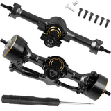 Hcespuos RC Front Rear Axles Upgrades Part for Axial 1/30 SCX30 Ford Bronco 4X4,Chevrolet K10 4X4,Jeep Wrangler JLU 4X4,AXI-2260T1/AXI-2261T2/AXI-2048T1,Aluminum Front&Rear Axle Set