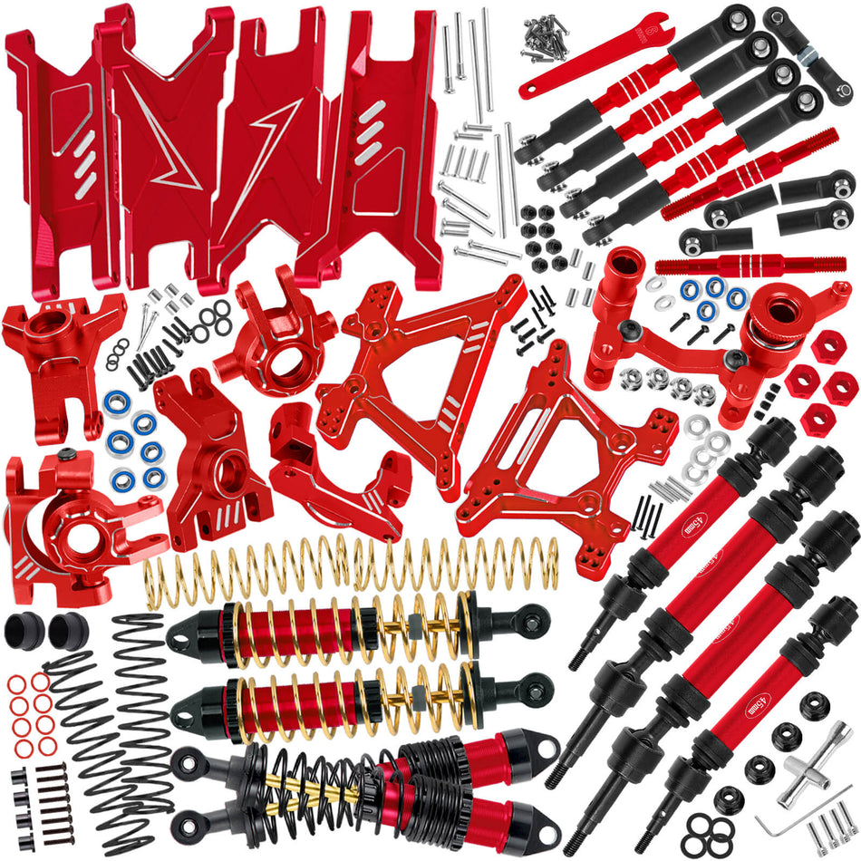 hopsupRC Upgrades Part for Traxxas 1/10 Slash/Rustler/Stampede/Hoss 4x4 VXL,RC Shock Absorbers&Suspension Arms&Drive Shaft Axles&Steering Knuckle Kit&Shock Tower&Adjustable Links&Steering Block
