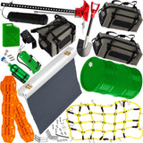 hopsupRC Crawler Car Decoration for 1/10 Traxxas Axial Trx4 Trx6 SCX10 Gen 7/Gen 8,Mini Luggage Net,Simulation Package,Shovel,Fuel Tanks,Recovery Board,Fire Extinguisher,Tent,Monkey Pole