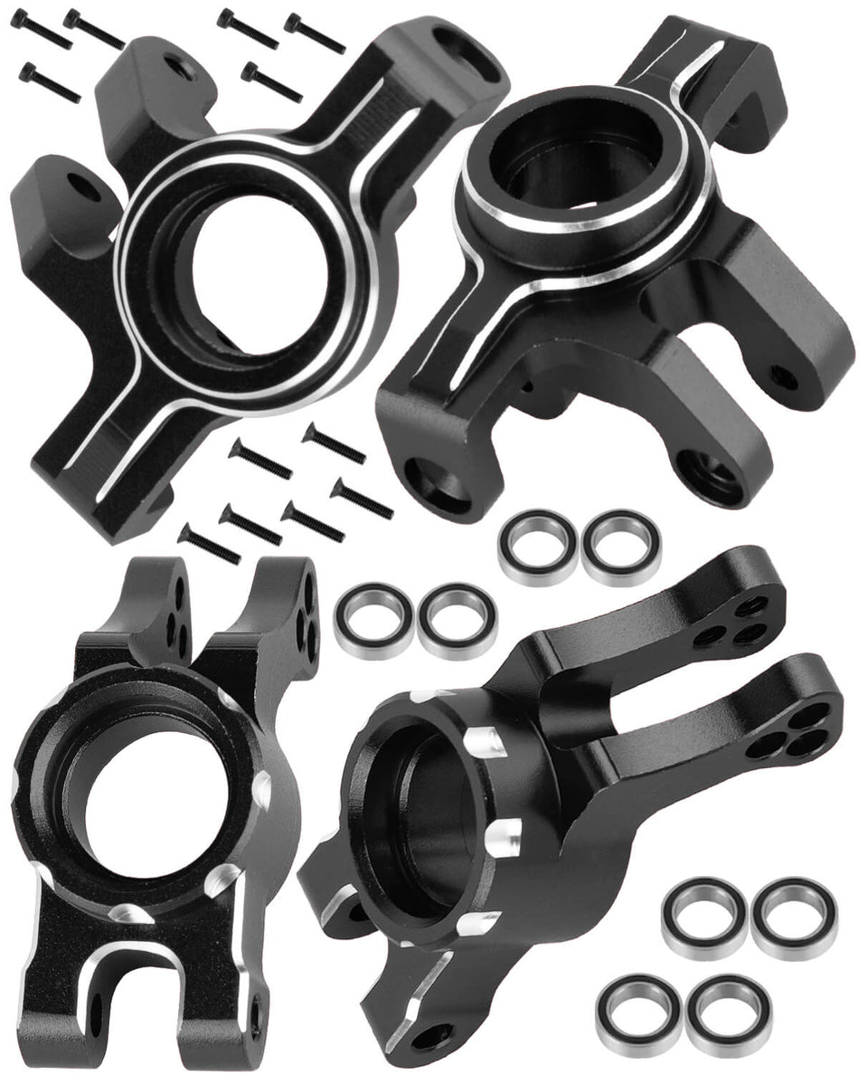 hopsupRC RC Upgrades Parts for Arrma 1/16 Mojave Grom 223S DSC 4X4 RTR,1/16 Mojave Grom 4X4 RTR,Front Steering Block Knuckles&Rear Hubs&C-Hubs Caster Blocks Hops Up,Replace ARA330841