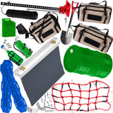 hopsupRC Crawler Car Decoration for 1/10 Traxxas Axial Trx4 Trx6 SCX10 Gen 7/Gen 8,Mini Luggage Net,Simulation Package,Shovel,Fuel Tanks,Recovery Board,Fire Extinguisher,Tent,Monkey Pole