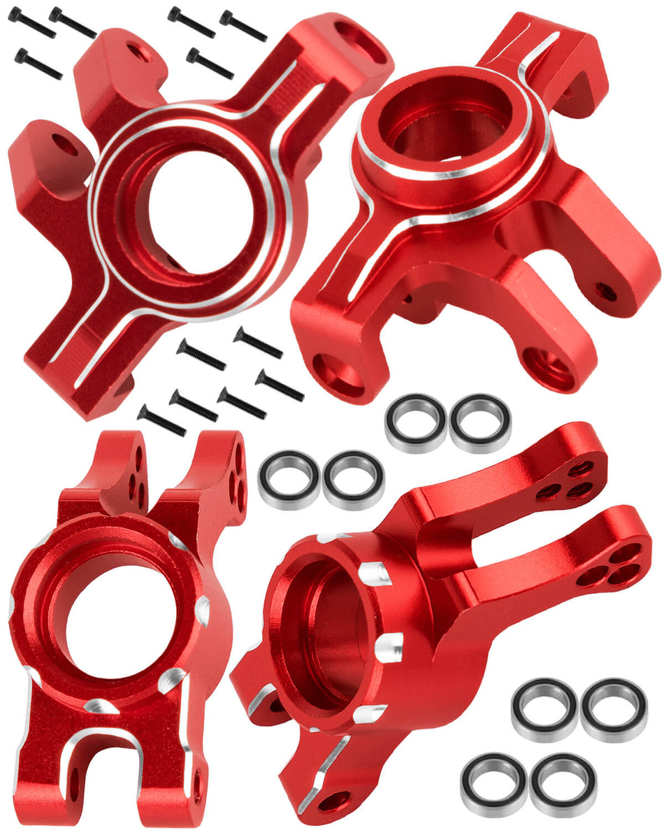 hopsupRC RC Upgrades Parts for 1/16 Arrma Mojave Grom 223S DSC 4X4 RTR,1/16 Mojave Grom 4X4 RTR,Front Steering Block Knuckles&Rear Hubs&C-Hubs Caster Blocks Hops Up,Replace ARA330841