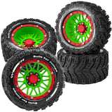 Hcespuos RC Truck Wheel Tires for 1/16 Traxxas SUMMIT E-REV GORGON GROM 4X4,1/16 Arrma MINI KRATON 3S,S C Y16101,M J X16207,H B X16889,Hard Plastic RC Truck Tires,RC Short Course Truck Tires and RC Wheels