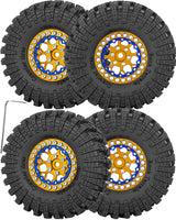 hopsupRC for SCX24 TRX4M 1/24 1/18 Traxxas Axial RC Crawler Car,1.3" Beadlock Wheel Tires Wheel Hub Wheels Rim 4PCS Aluminum 1.3 Beadlock Wheel Rims Heavy Duty Rim