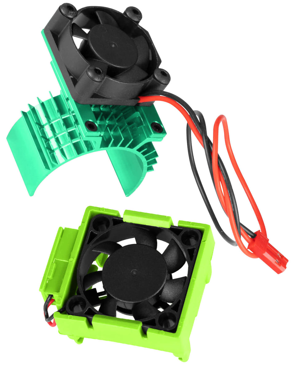 hopsupRC VXL-3s High Velocity Fan Heatsink Set Upgrades Part for 1/10 Traxxas Slash/Rustler/Stampede VXL 4X4 2WD, ESC Motor Cooling Fan