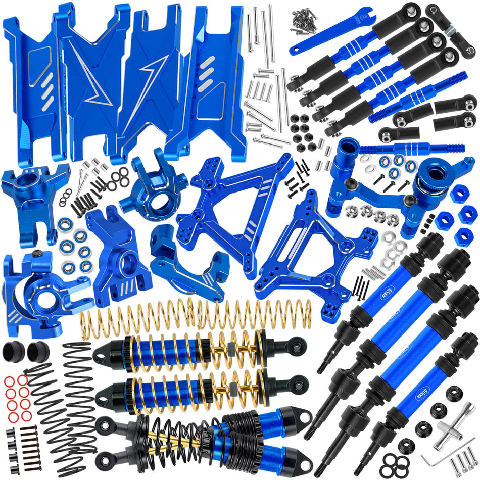 hopsupRC Upgrades Part for Traxxas 1/10 Slash/Rustler/Stampede/Hoss 4x4 VXL,RC Shock Absorbers&Suspension Arms&Drive Shaft Axles&Steering Knuckle Kit&Shock Tower&Adjustable Links&Steering Block