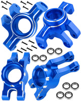 hopsupRC RC Upgrades Parts for Arrma 1/16 Mojave Grom 223S DSC 4X4 RTR,1/16 Mojave Grom 4X4 RTR,Front Steering Block Knuckles&Rear Hubs&C-Hubs Caster Blocks Hops Up,Replace ARA330841